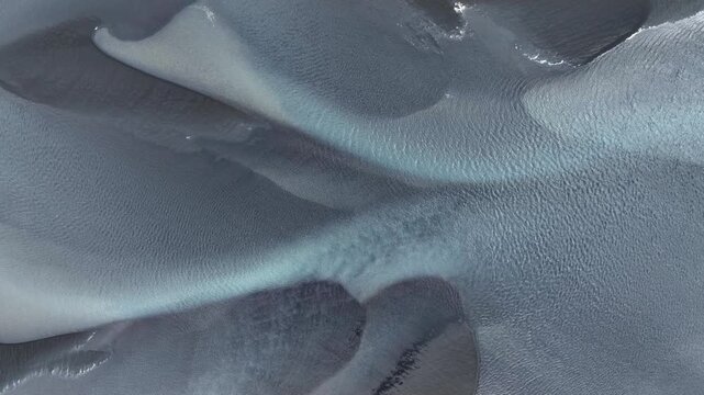 Aerial view of a meandering glacial stream, Skjalfandafljot, in the north of Iceland