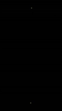 Animation of circle with fireworks on black background