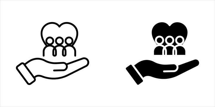 Social Responsibility icon set, for apps, web and digital design. Vector illustration, eps10.