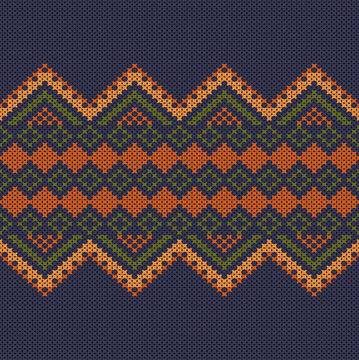 Cotton Argyle Knit Vector concept: Cozy geometric knit texture seamless pattern, soft rhombus pattern. Design for: fabric, rug, fashion, decor. I drew this by myself, it&rsquo;s not AI generated
