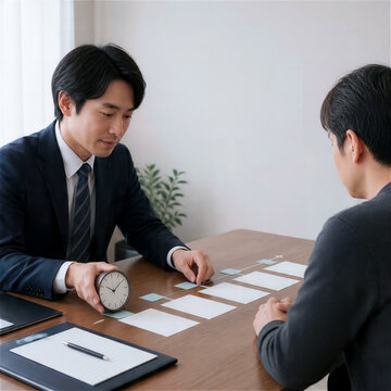時計とカードで残業問題を整理する相談