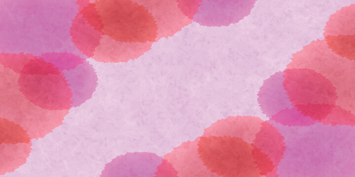 Pink Watercolor Style Abstract Background with Soft Circular Patterns