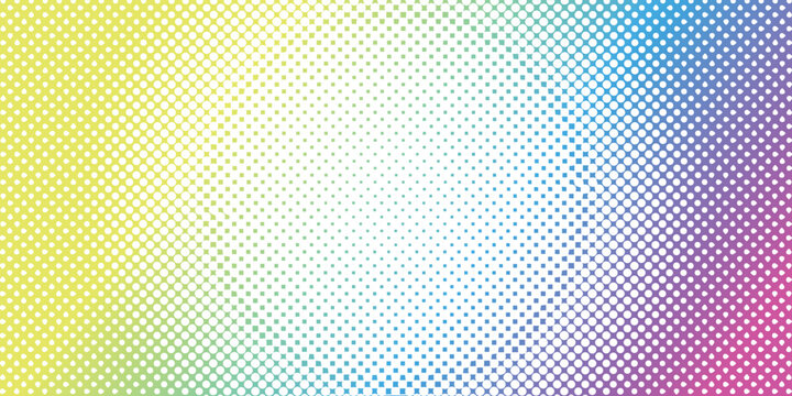 Vibrant Rainbow Gradient Halftone Pattern Background