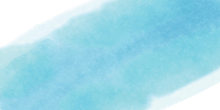 Soft Light Blue Watercolor Paint Brush Stroke