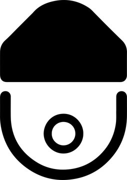 Dome security camera or surveillance lens icon vector design