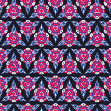Dark Ethnic Geometric Tribal Tile