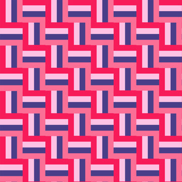 Pink Navy Woven Geometric Vector