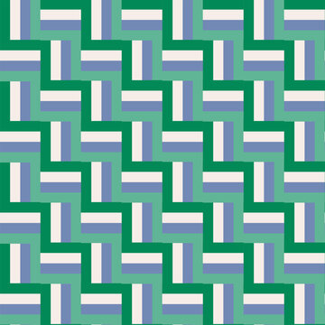 Green Blue Woven Geometric Texture
