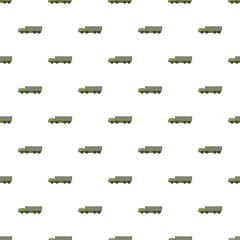 Naklejka premium Military trucks forming a repeating pattern, representing conflict, logistics, and ground transportation