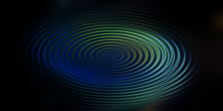 Glowing ripple waves dark blue and green gradient pattern for web layout.