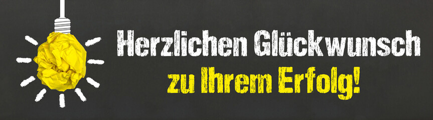 Naklejka premium Herzlichen Glückwunsch zu Ihrem Erfolg!