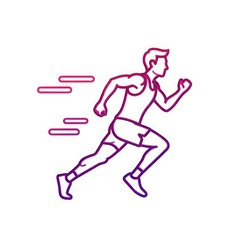 Fototapeta premium An athlete in motion, showcasing the dynamic energy of running and exercise.