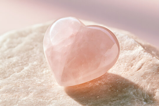 Smooth-featured soft pink heart shape