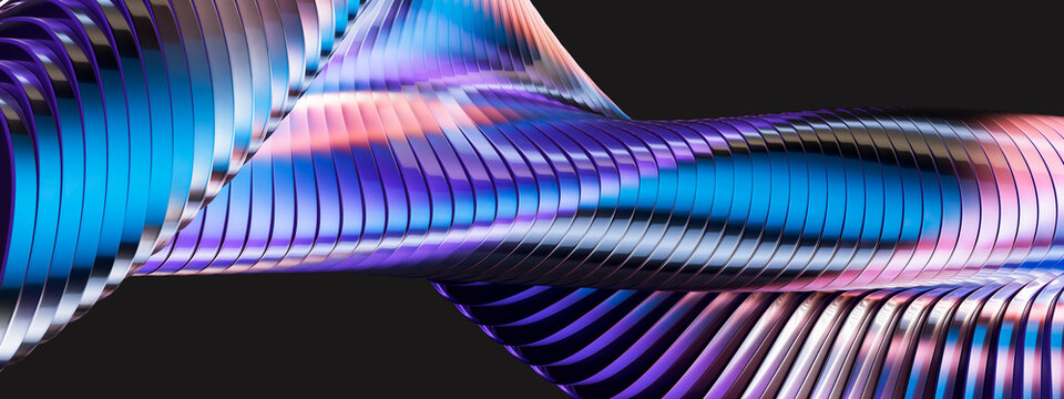 3D Metallic Fluid Texture