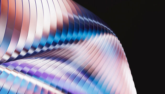 3D Blue Ribbed Texture