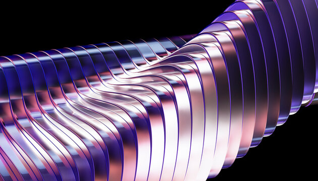3D Fluid Chrome Surface