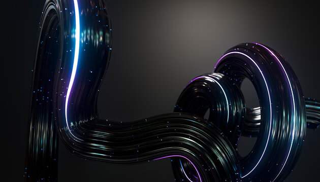 3D Fluid Ribbed Sculpture
