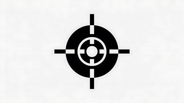 Black target crosshair aim icon symbol