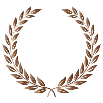 gold laurel wreath   laurel   icon  isolated