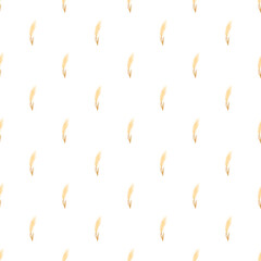 Fototapeta premium Repeatable pattern showing golden wheat spikes on a white background