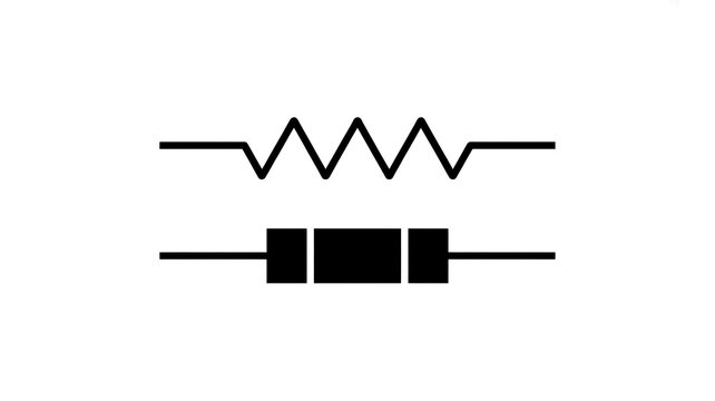 Electronic resistor circuit diagram symbols