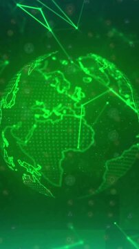 Animation of network of connections over globe