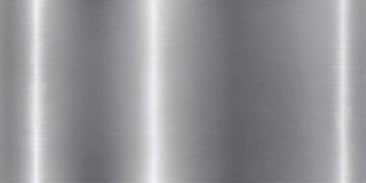 Brushed Metal Texture Background with Silver Stainless Steel Surface, Polished Aluminum Plate, Smooth Gray Metallic Pattern and Shiny Industrial Material Backdrop