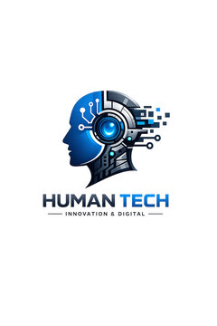 AI and human interaction symbol