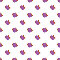 Fototapeta premium Purple grape clusters repeating in a seamless fruit pattern design