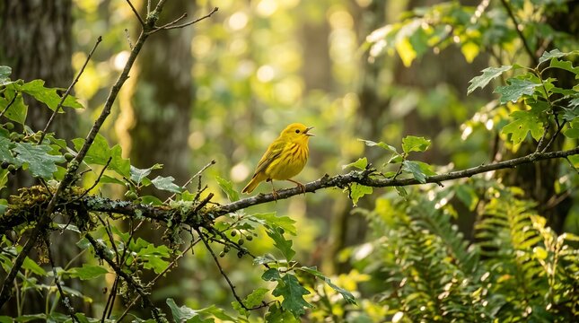 Yellow warbler bird