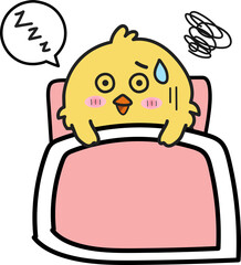 Cute Chick Character Emoticon Set for Girlfriend and Romantic Couple Expressions © woonyoung