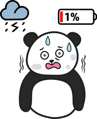 Cute Panda Character Emoticon Set for Office Workers and Daily Work Life © woonyoung