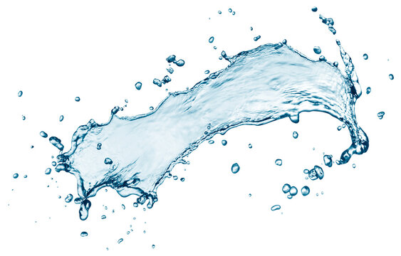 Blue water splash