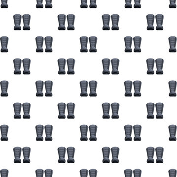 Footwear pattern with black boots for winter clothing and accessories concepts