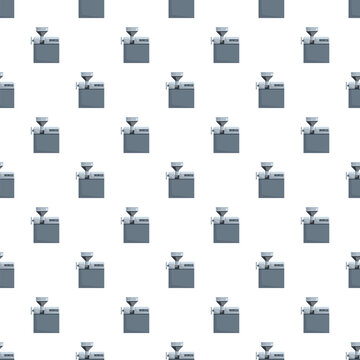 Industrial equipment creating a seamless pattern symbolizing production and automation