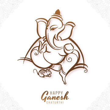 Beautiful ganesh chaturthi festival card background