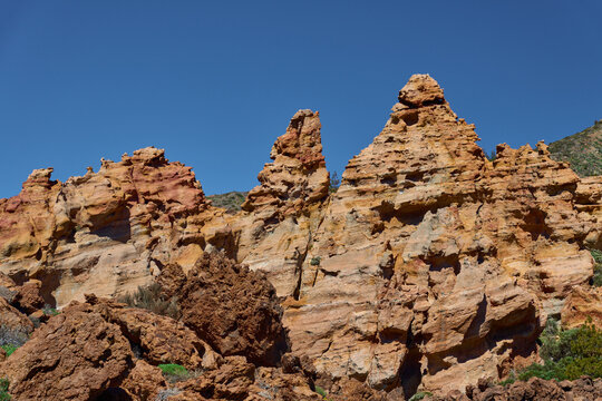 Eroded volcanic tuff textures, Tenerife