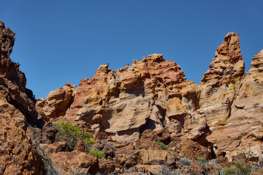 Eroded volcanic tuff textures, Tenerife