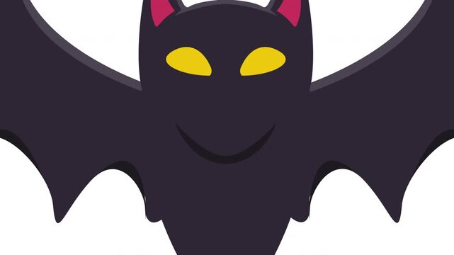 Halloween Bat Transition on transparent Background