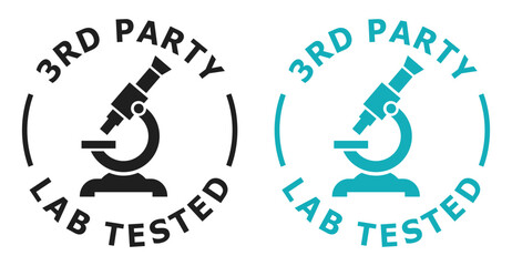 Fototapeta na wymiar 3rd party lab tested vector icon