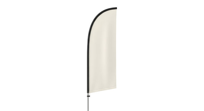 Blank white feather flag banner mockup for event promotion