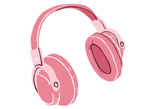 headphones on white background