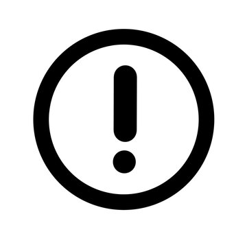 Warning and alert exclamation mark line icon.
