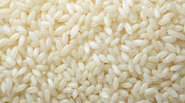 White rice grain texture, organic arrangement with soft natural light and clean background