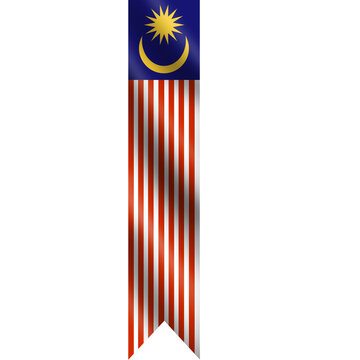 Vertical of malaysian flag illustration. Malaysia independence day 