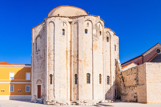 St Donatus Church in Zadar, Croatia &ndash; Pre-Romanesque Medieval Architecture and Historic Landmark