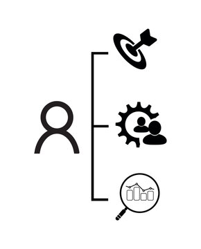 manager icons on white background