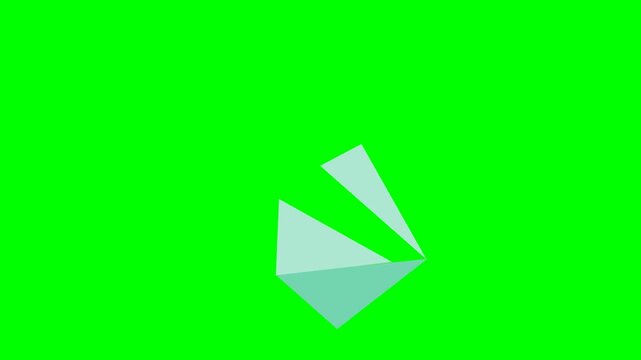 Animated email envelope icon opening and closing on green screen
