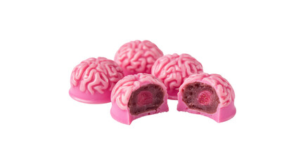 Obraz premium Pink brain chocolates for halloween treat