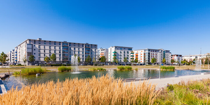 Germany, Karlsruhe, Development area City Park